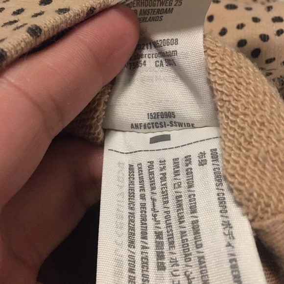 Abercrombie & Fitch Leopard Split Hem Terry Tunic Crew Sweatshirt XXS - Picture 7 of 7